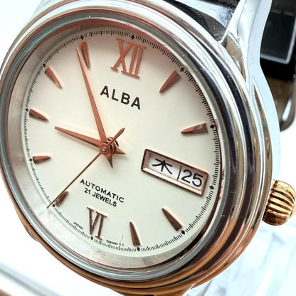 SEIKO Alba Automatic Day-Date Men's Watch — Japanese
