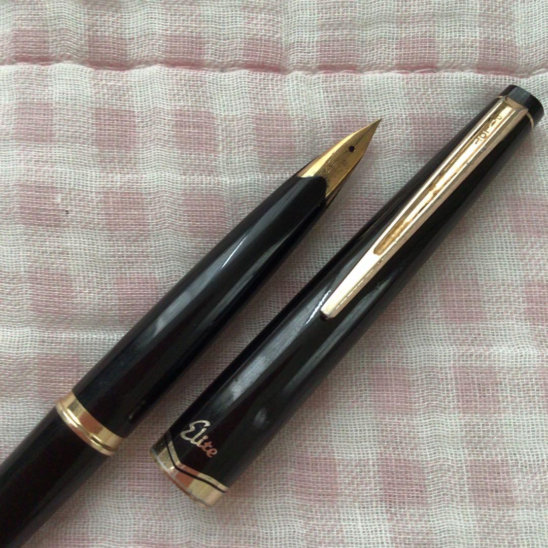Pilot 14K gold fountain pen Elite model, short size, fine point tip, discontinued edition