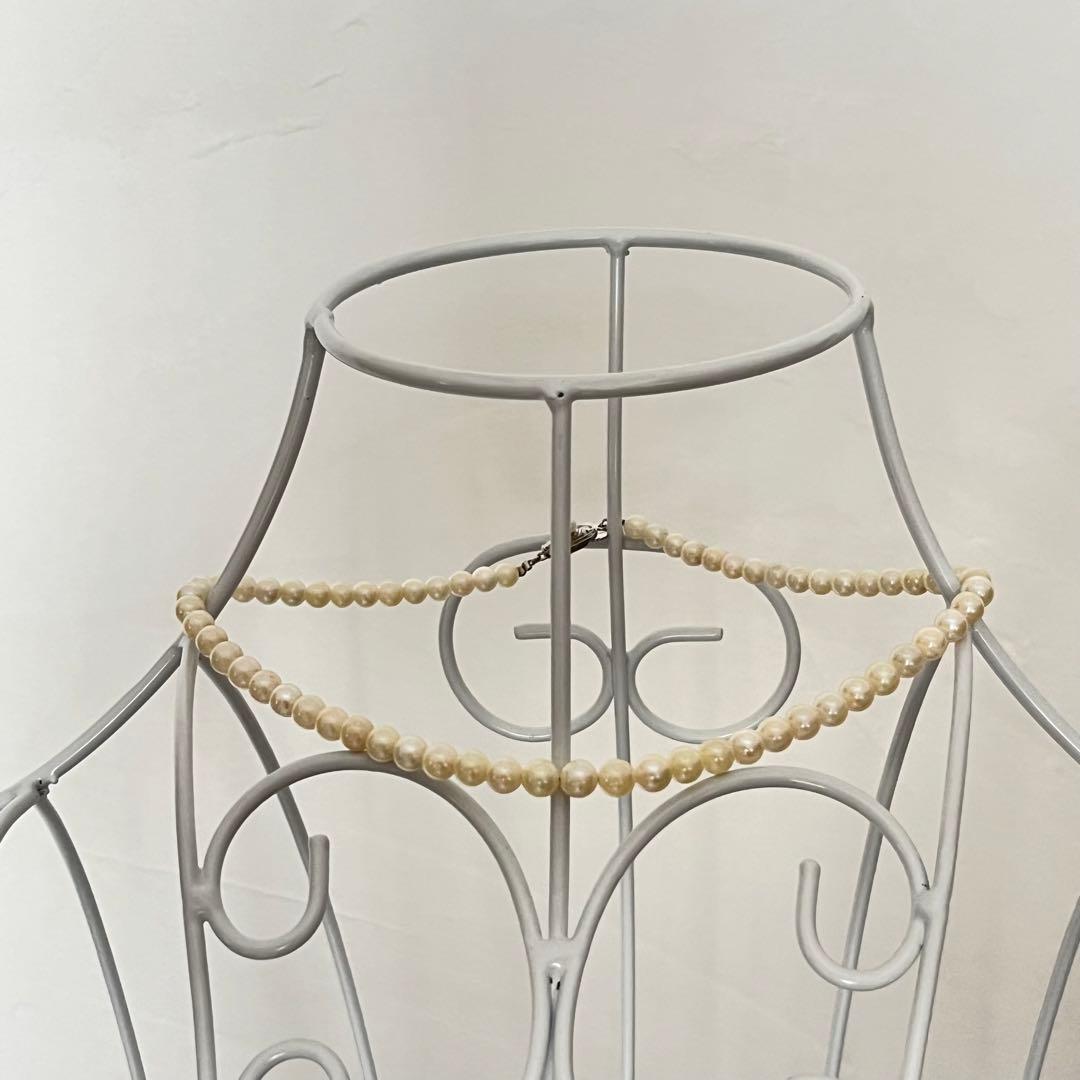 Baby Pearl silver Akoya pearl necklace with 5-6mm pearls and approximately 40cm neck circumference