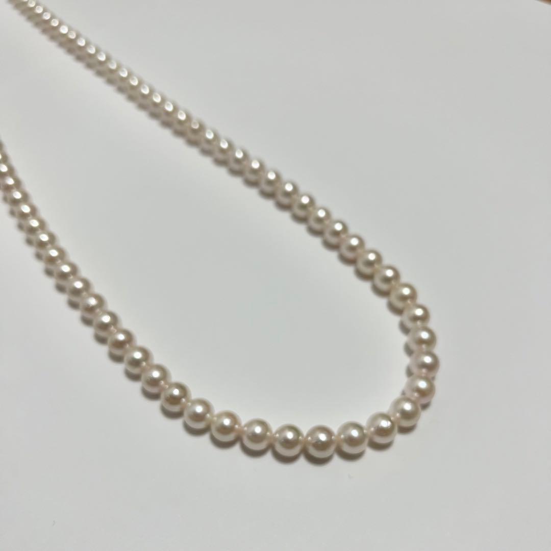 Light pink Pearl for life pearl necklace with 8mm pearls, 80cm length, displayed on white background with box
