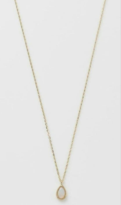 Acut K10 Opal Necklace with 40 cm length featuring opal gemstone set in K10 gold