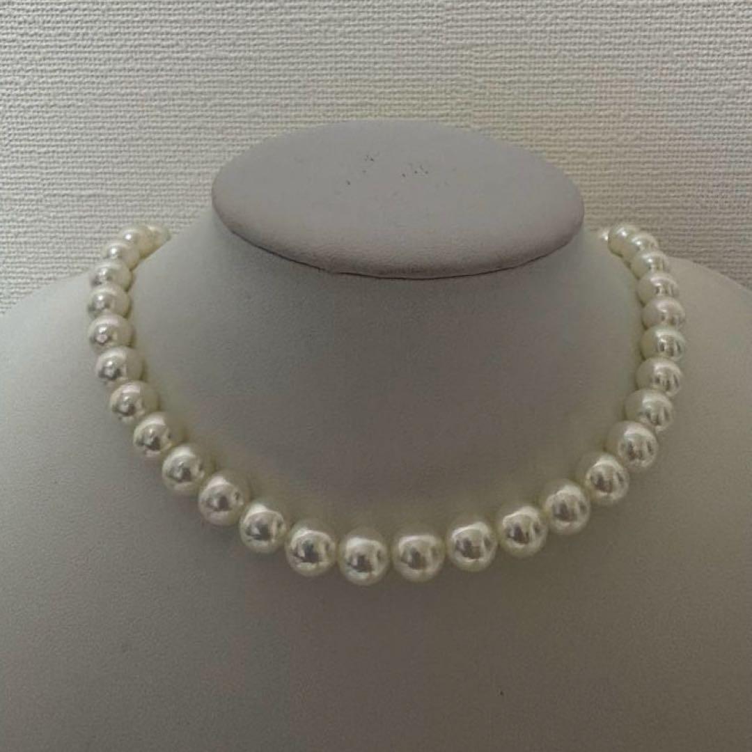 Pearl Identification Institute 8.5mm Akoya natural white round pearl necklace 43cm length with high mirror-like luster