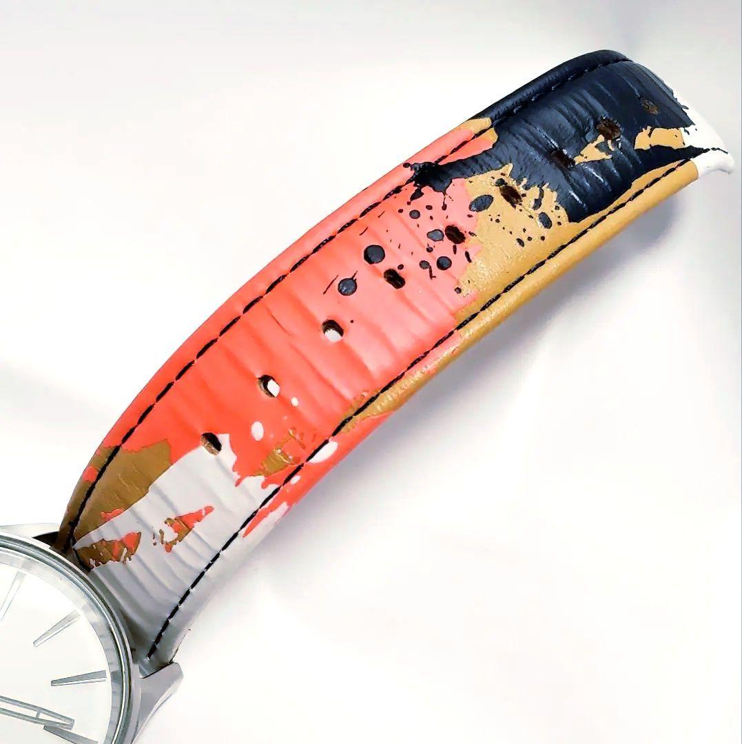 NIXON SENTRY 38 LEATHER WHITE/MULTI Quartz Men's Watch — Japanese