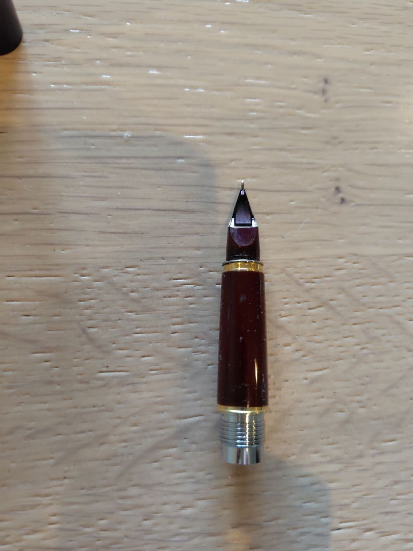 14K 585 PILOT Fountain Pen in red with 14 karat nib and blue ink