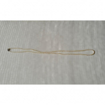 New Akoya pearls genuine baby long necklace 80.5cm with 5.0-4.0mm white pink pearls and silver fittings on display
