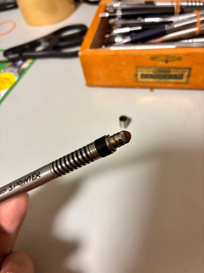 Pilot Sprinter mechanical pencil with 0.5 mm lead and metal body on white background