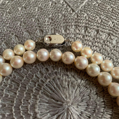 Honka Pearl Akoya Salt Shimi pearl necklace with 7-7.5mm pearls measuring 75cm