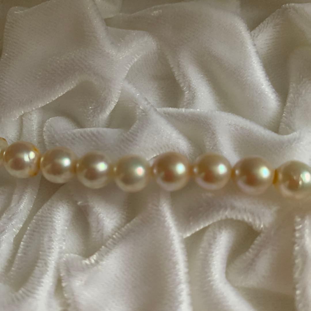 Honka Pearl Akoya Salt Shimi pearl necklace with 7-7.5mm pearls measuring 75cm