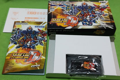 Super Robot Wars D Game Boy Advance game cartridge with clean box and manual in good condition