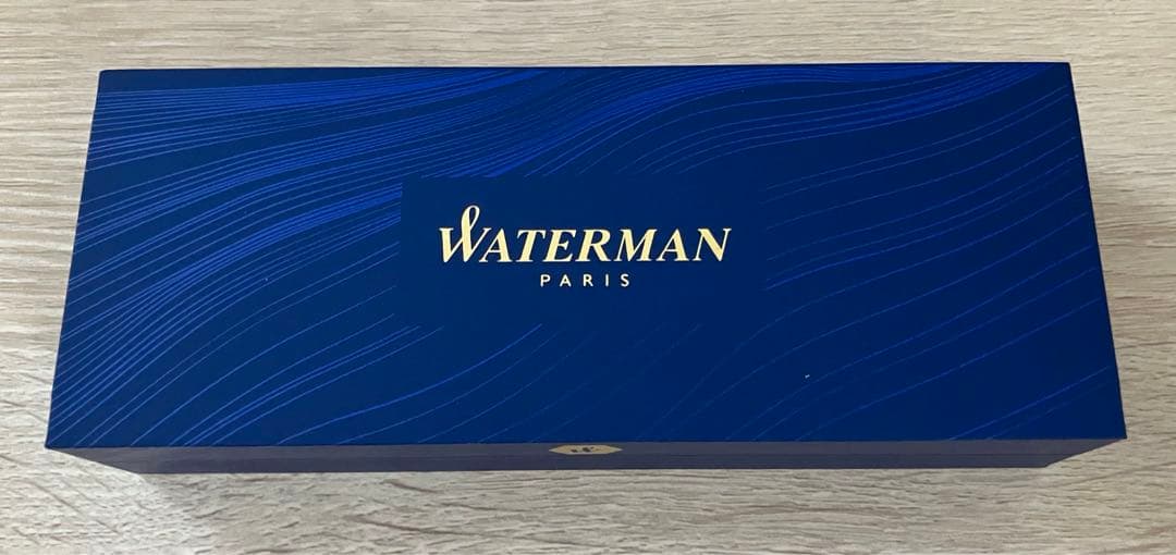 Waterman ballpoint pen in black and silver finish shown on white background