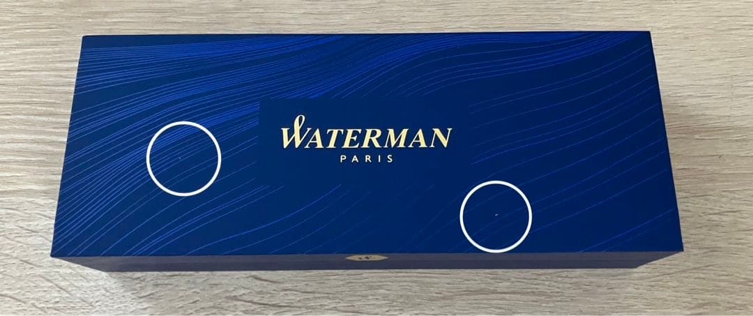 Waterman ballpoint pen in black and silver finish shown on white background