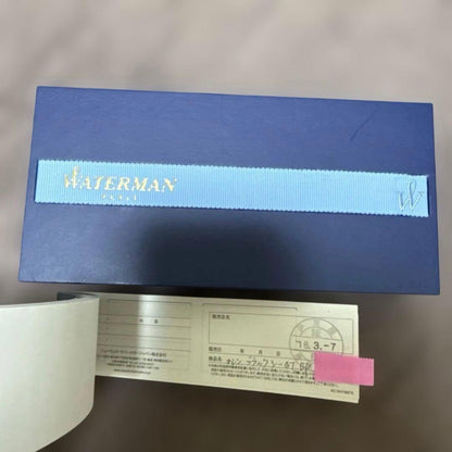 WATERMAN Calais Black Seagate GTBP ballpoint pen with gold accents and clip