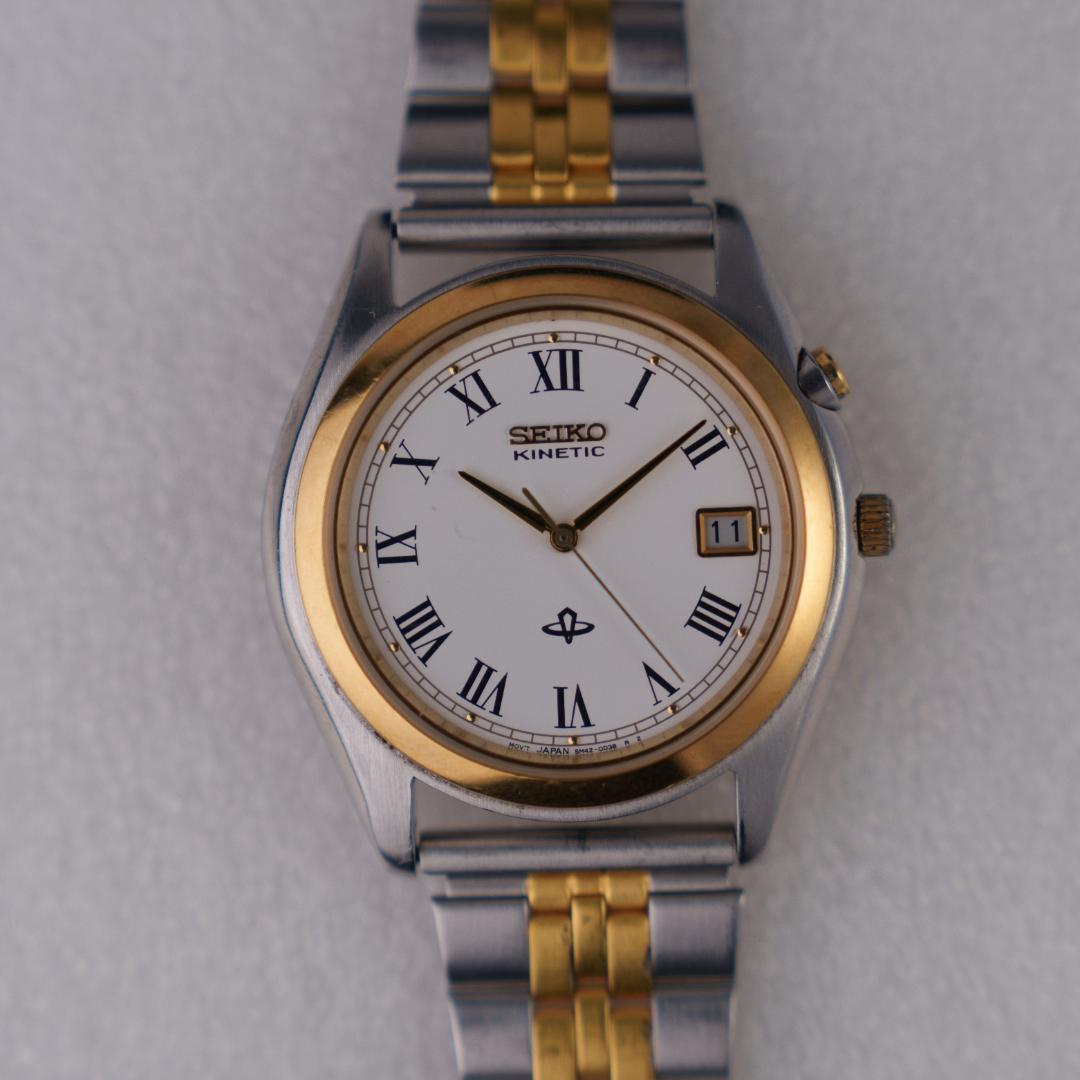 SEIKO 5M42-0B80 Kinetic Men's Watch — Japanese