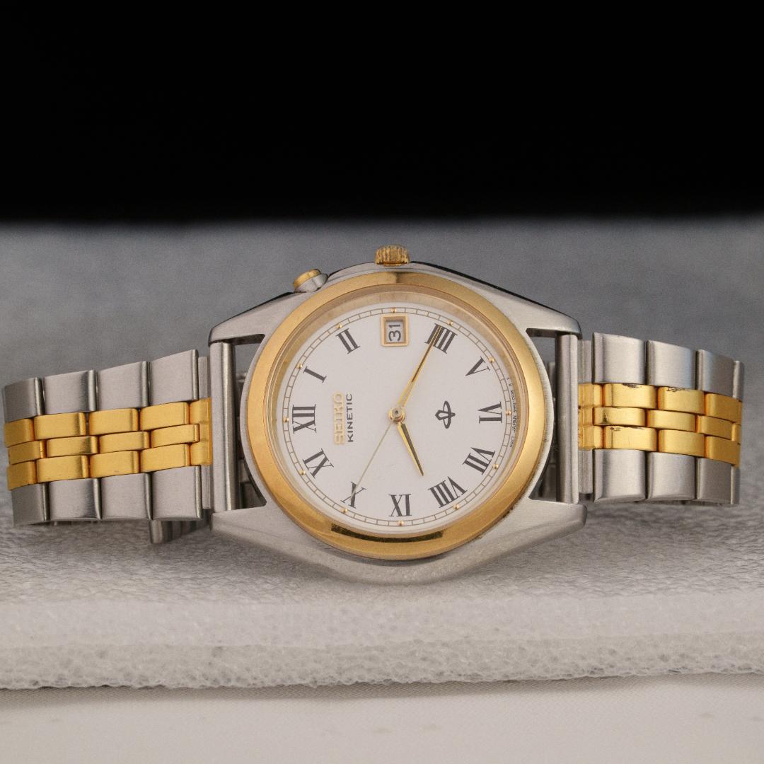 SEIKO 5M42-0B80 Kinetic Men's Watch — Japanese