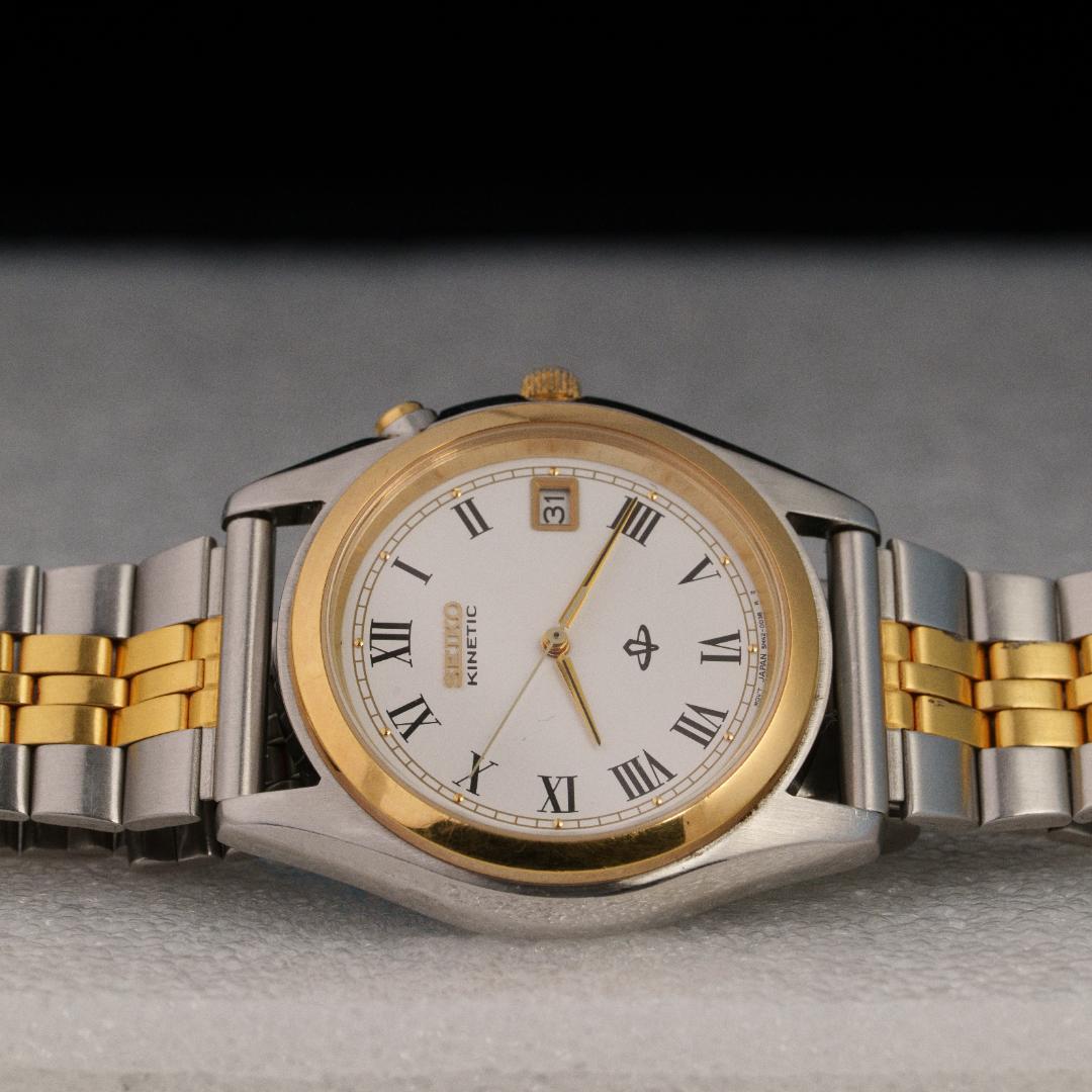 SEIKO 5M42-0B80 Kinetic Men's Watch — Japanese