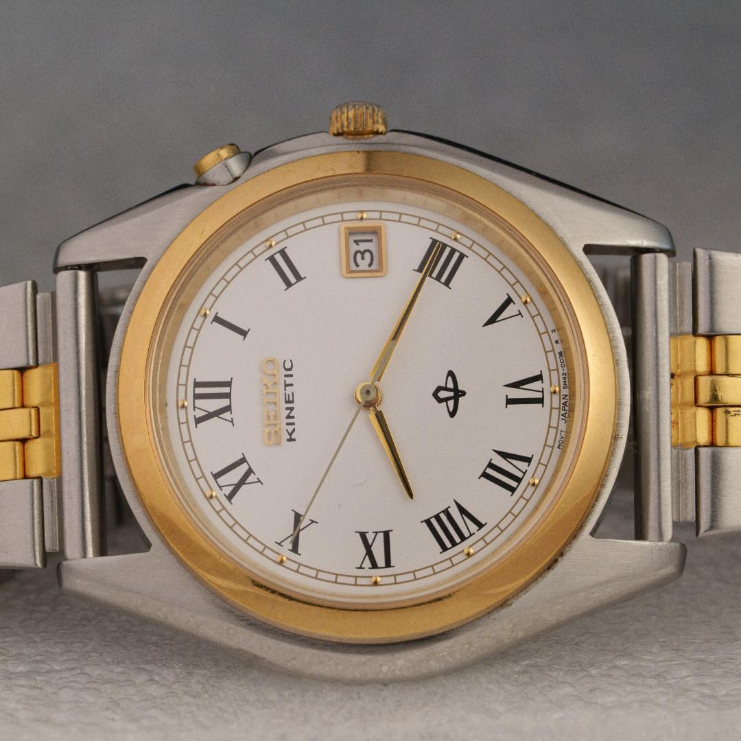 SEIKO 5M42-0B80 Kinetic Men's Watch — Japanese