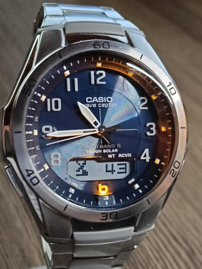CASIO WVA-M640 Solar Men's Watch — Japanese