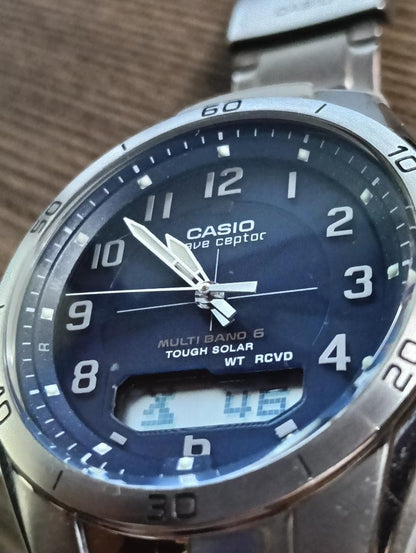 CASIO WVA-M640 Solar Men's Watch — Japanese