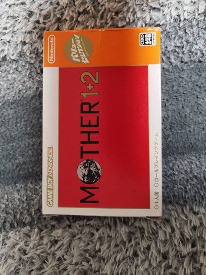 Mother 1+2 and Mother 3 games with Mother Encyclopedia book and slightly damaged box for Game Boy Advance