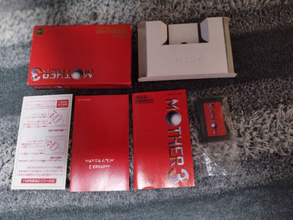 Mother 1+2 and Mother 3 games with Mother Encyclopedia book and slightly damaged box for Game Boy Advance