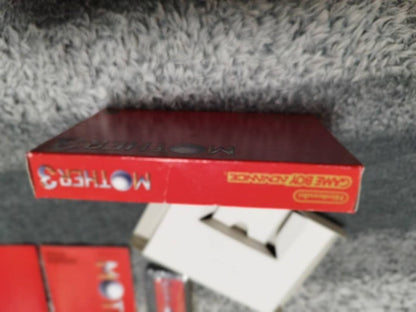 Mother 1+2 and Mother 3 games with Mother Encyclopedia book and slightly damaged box for Game Boy Advance