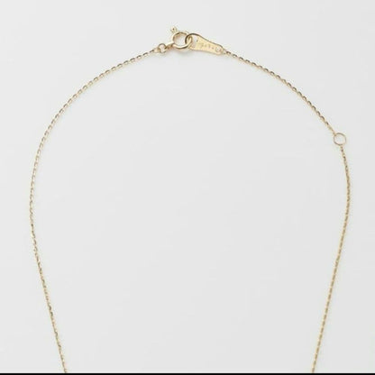 Agetto K10 gold necklace with opal pendant measuring 40 cm length and 0.6 x 0.4 cm top