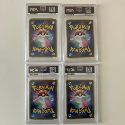 PSA 10 Pokemon 4-Numbered Eevee Trainers — Japanese