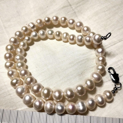 Akoya Pearl Baroque Necklace 41.5cm with irregular shaped white pearls