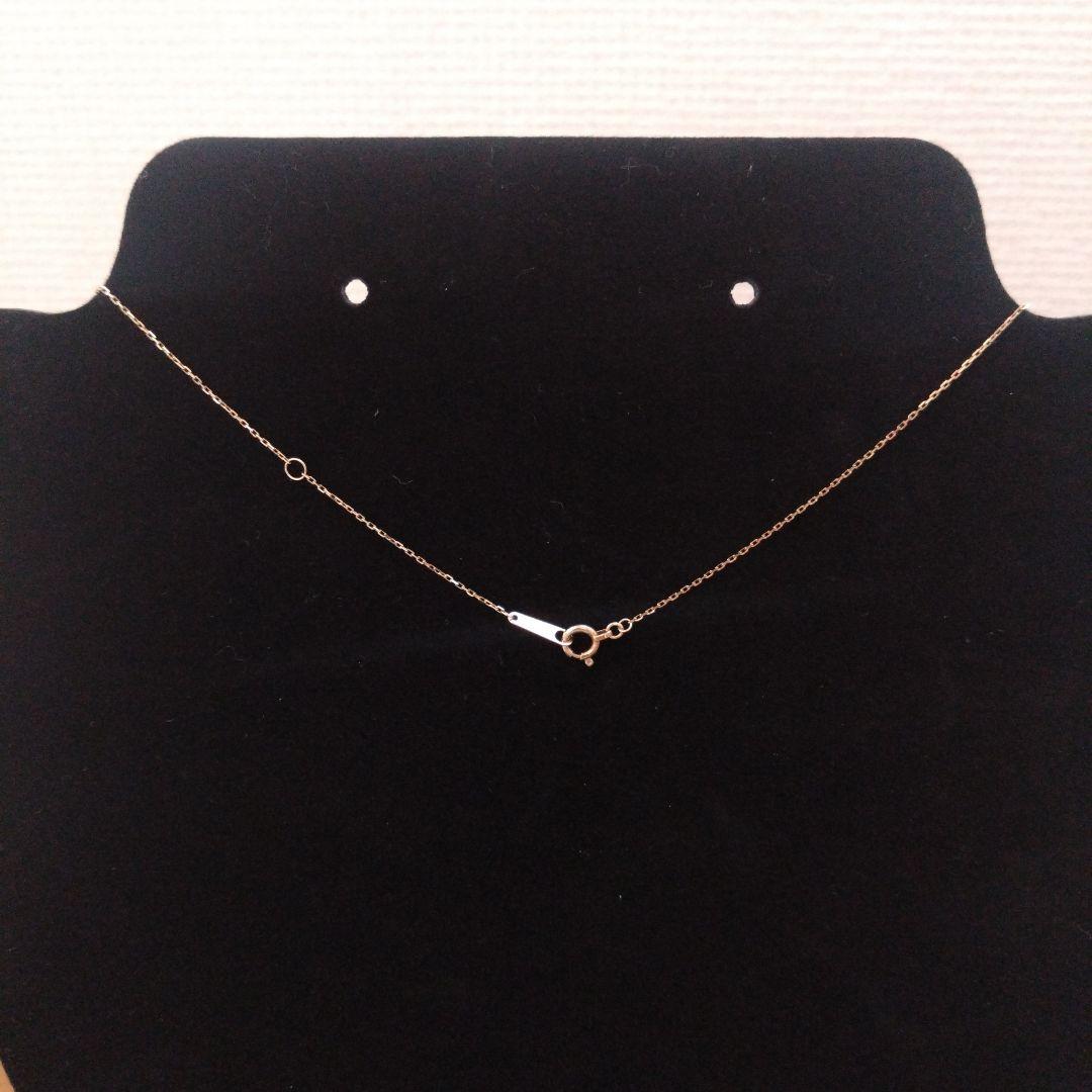 Agete necklace with 10K gold simple pendant, small charm, and 40 cm chain