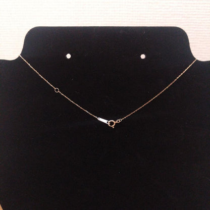 Agete necklace with 10K gold simple pendant, small charm, and 40 cm chain