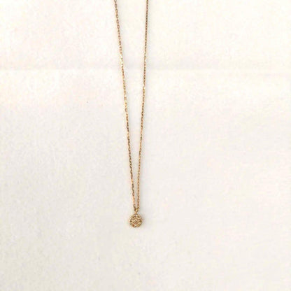 Agete necklace with 10K gold simple pendant, small charm, and 40 cm chain