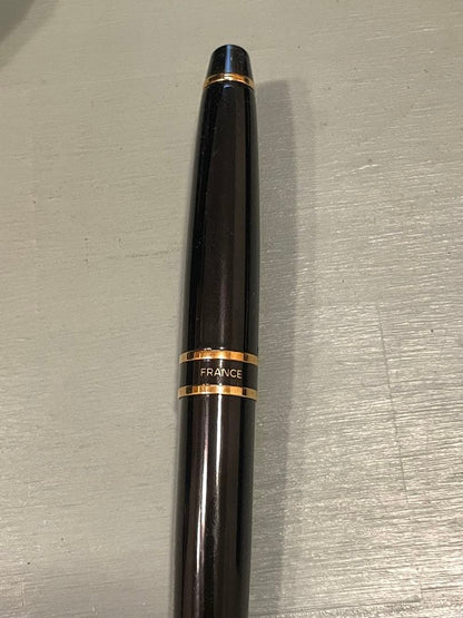WATERMAN Expert fountain pen in black resin with gold decorative elements and engraved branding