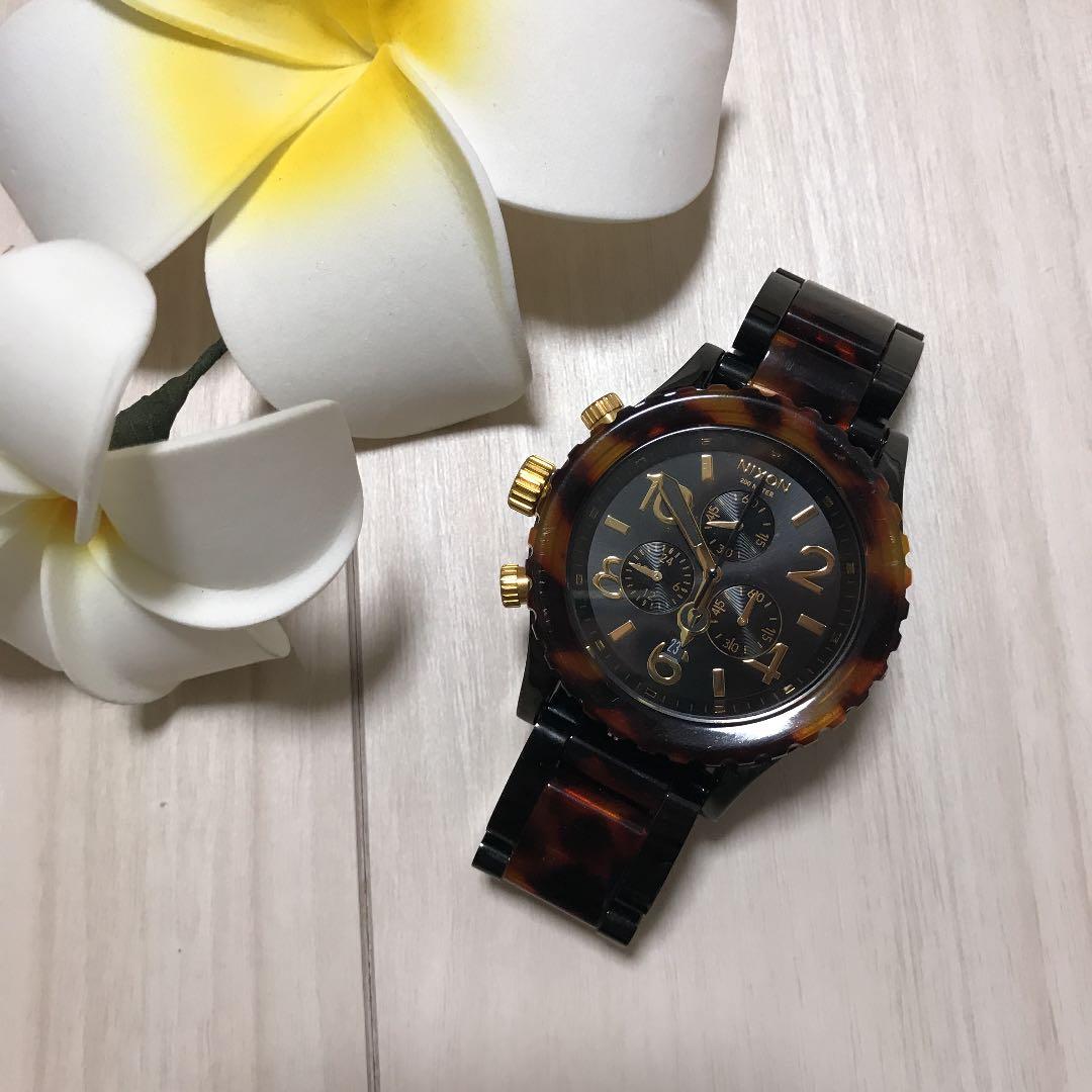 NIXON Round Bakelite Band Quartz Men's Watch — Japanese