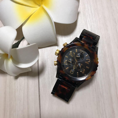 NIXON Round Bakelite Band Quartz Men's Watch — Japanese