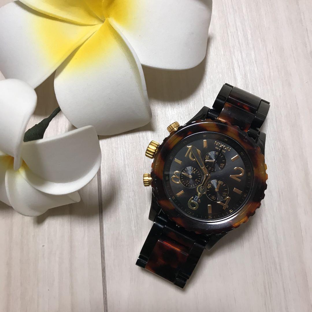 NIXON Round Bakelite Band Quartz Men's Watch — Japanese