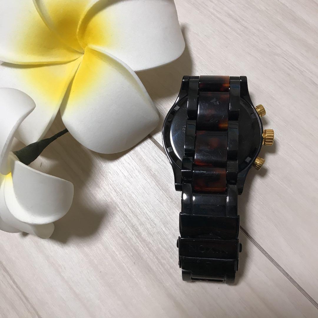 NIXON Round Bakelite Band Quartz Men's Watch — Japanese