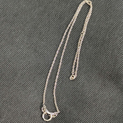 Agete Necklace Chain silver925 and gold plated with 45cm length and small top motif