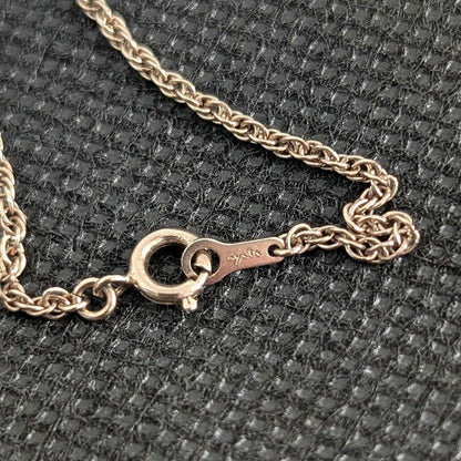 Agete Necklace Chain silver925 and gold plated with 45cm length and small top motif