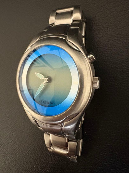 FOSSIL Analog Blue Silver Men's Watch — Japanese