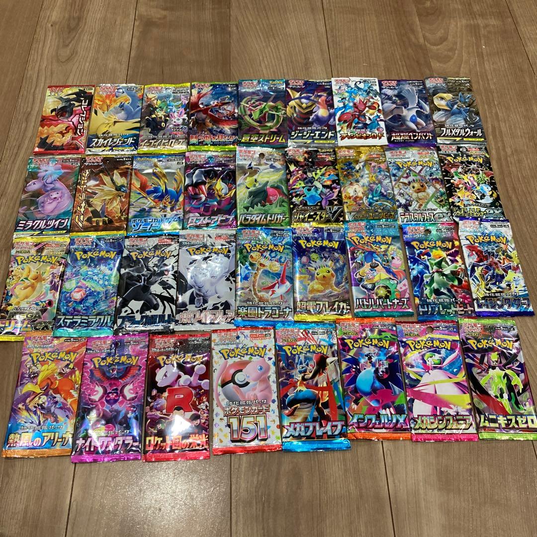 Pokemon All Opened Packs Pokémon Card Pack of 35 Pack — Japanese