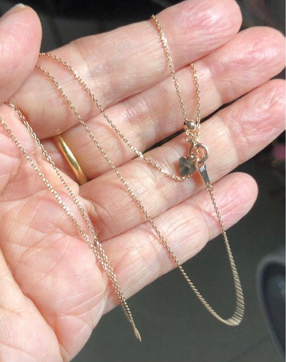 Agate Series Nojes 50cm shiny yellow gold K10 chain necklace with lobster clasp and movable adjuster