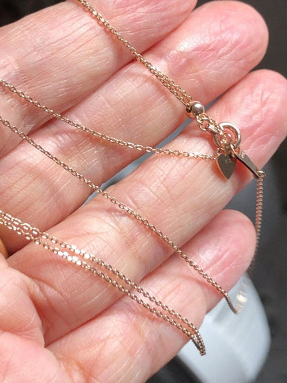 Agate Series Nojes 50cm shiny yellow gold K10 chain necklace with lobster clasp and movable adjuster