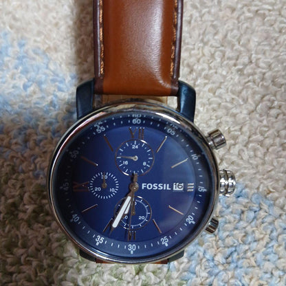FOSSIL Blue Chronograph Quartz Men's Watch — Japanese