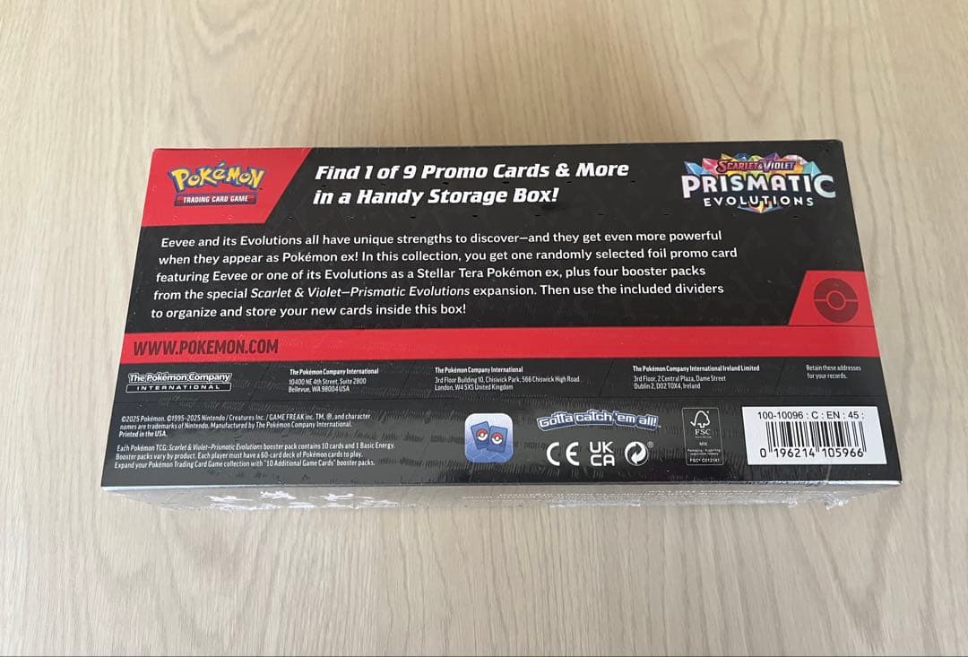 Pokemon Prismatic Evolutions Surprise Box Pokémon Box — Japanese