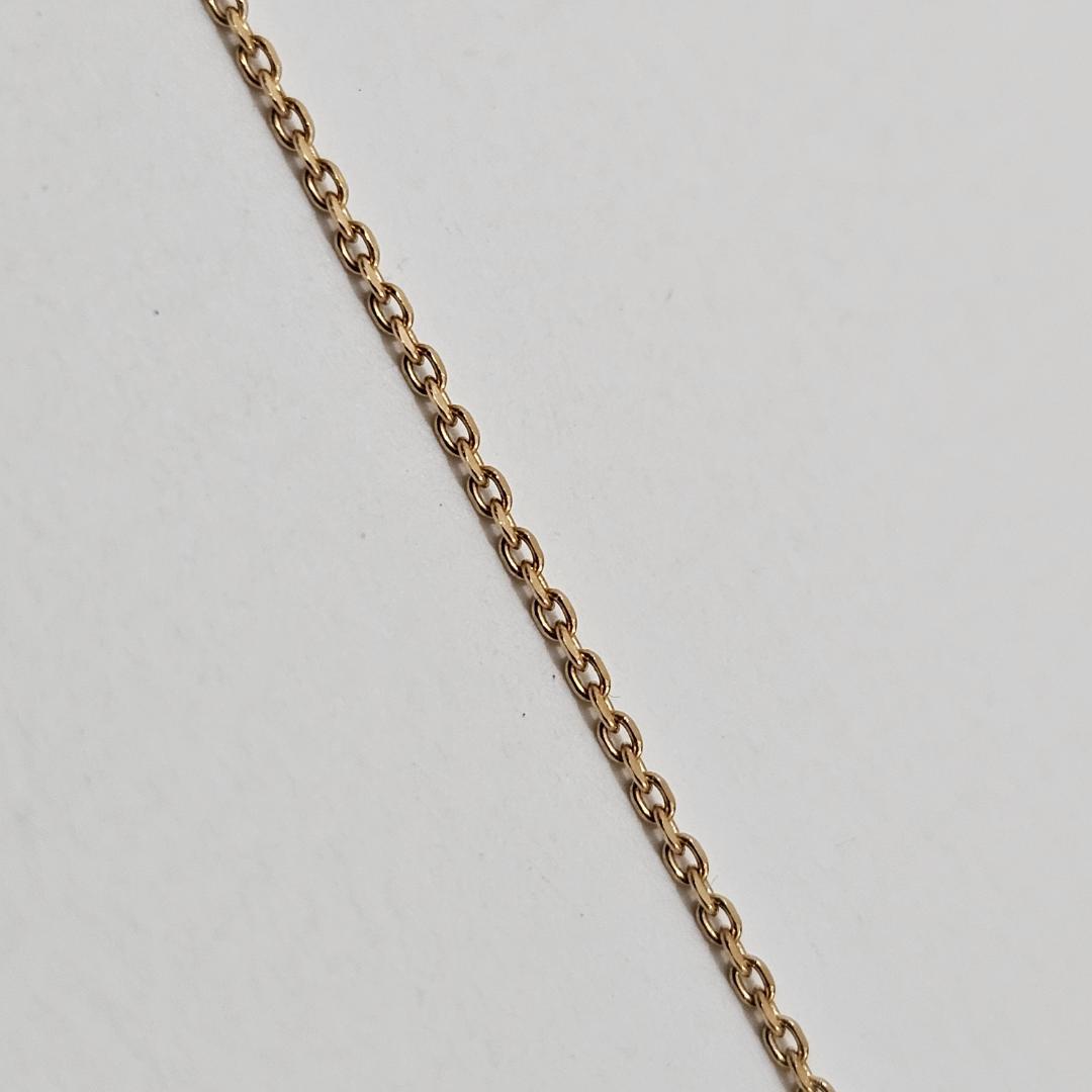 Tasaki pearl necklace with 6.2mm pearl on 40cm 18K yellow gold chain, vintage 2000s, shown with box case