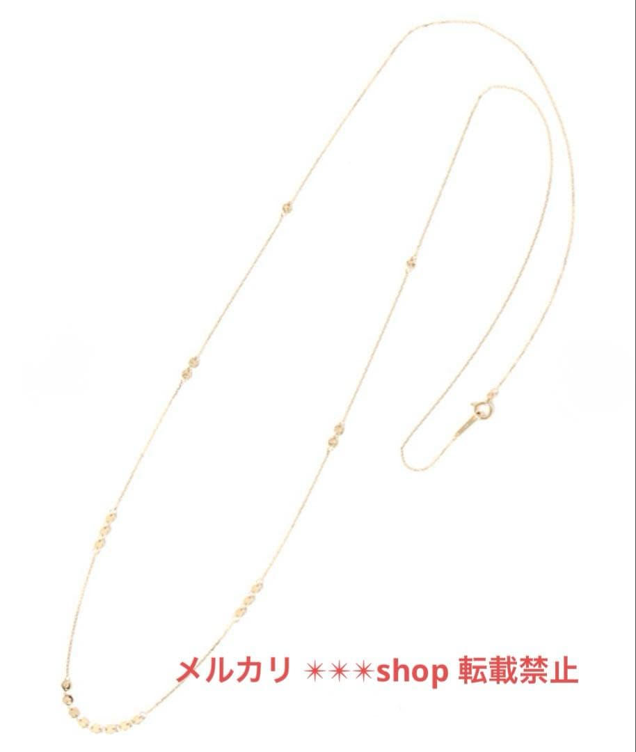 Agate K10 texture long necklace about 70 cm length with sales certificate included