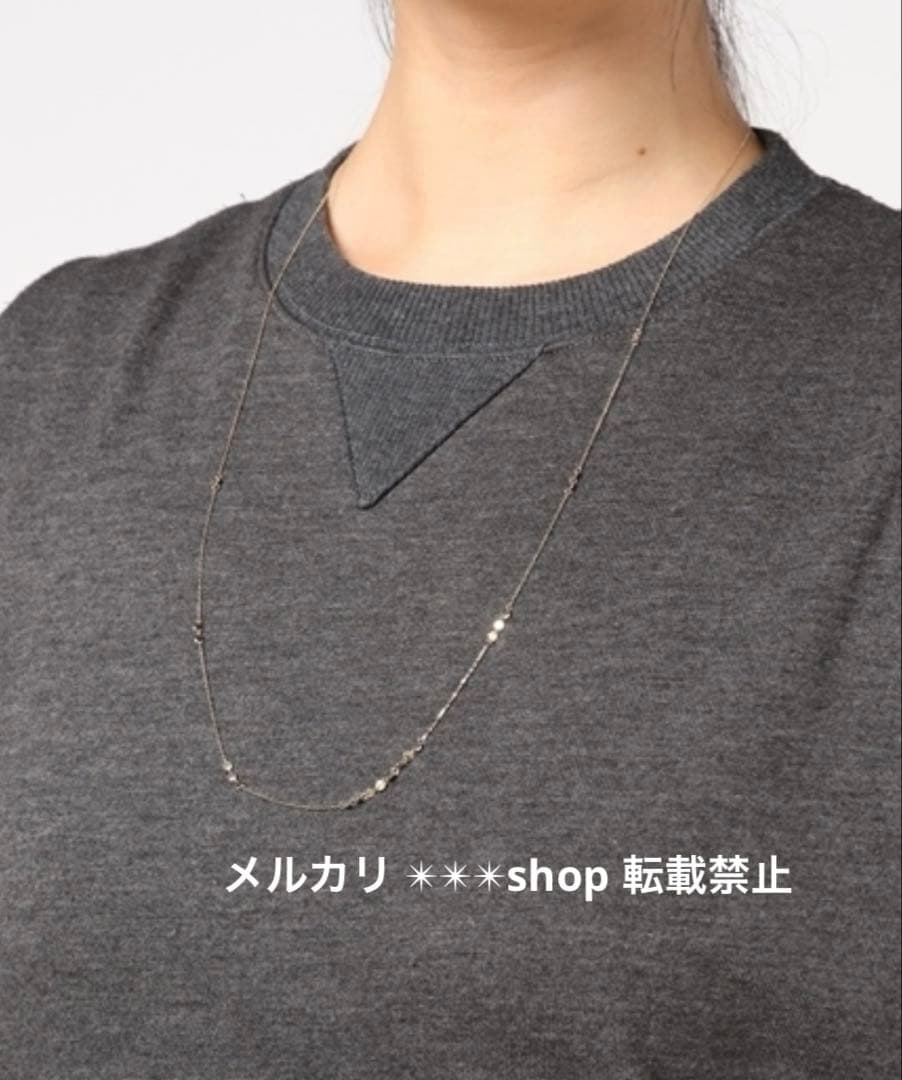 Agate K10 texture long necklace about 70 cm length with sales certificate included