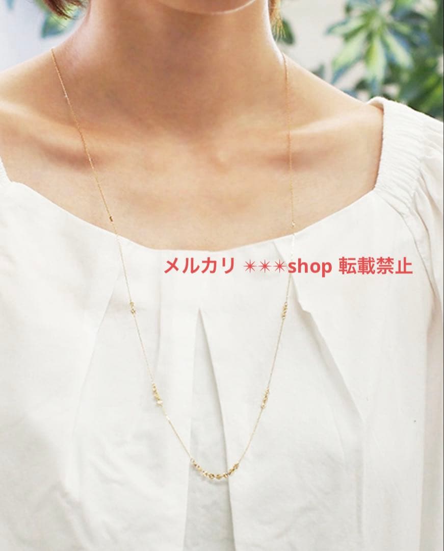 Agate K10 texture long necklace about 70 cm length with sales certificate included