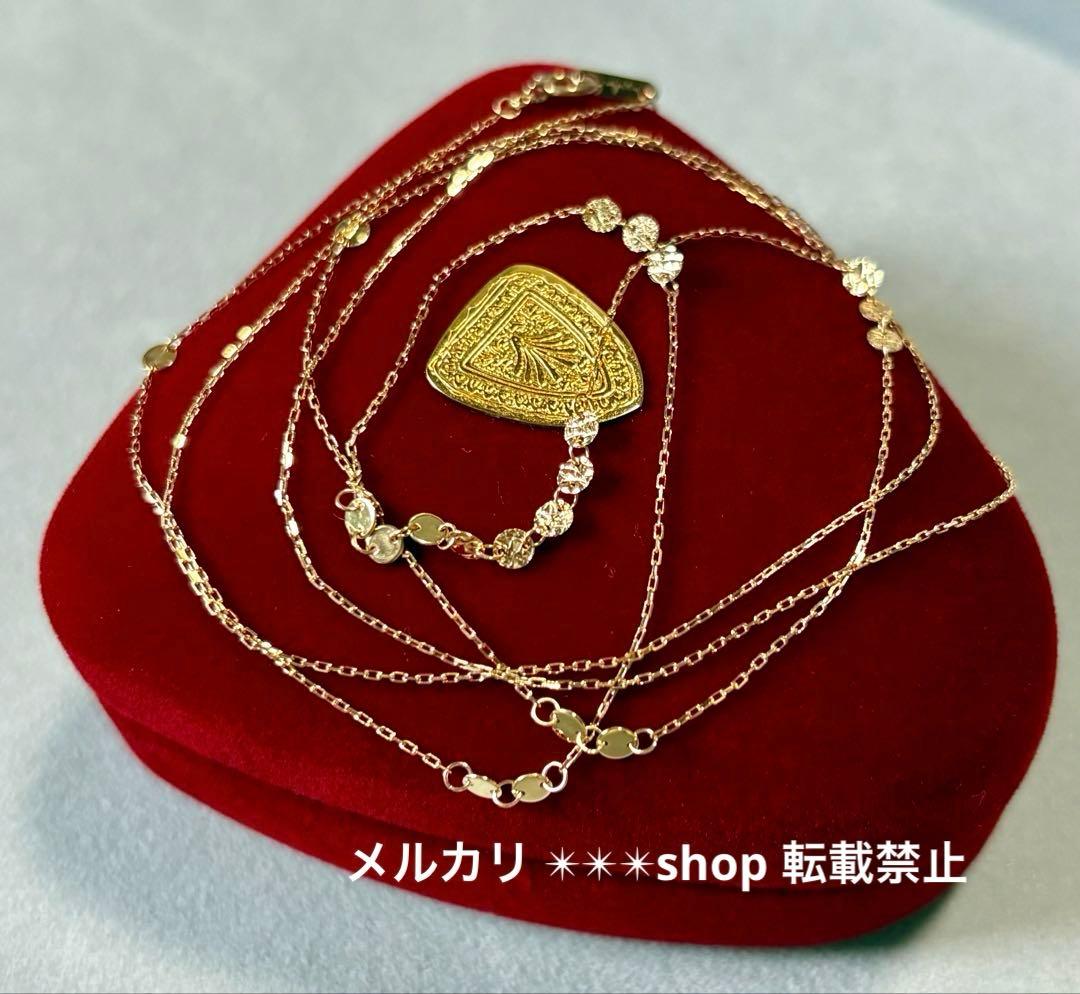 Agate K10 texture long necklace about 70 cm length with sales certificate included