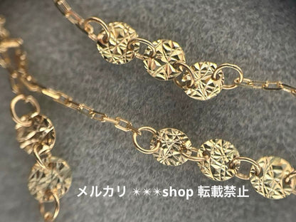 Agate K10 texture long necklace about 70 cm length with sales certificate included